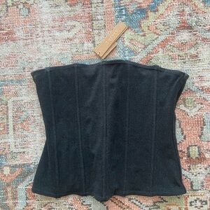 SKIMS Black Sleeveless Bustier Tank